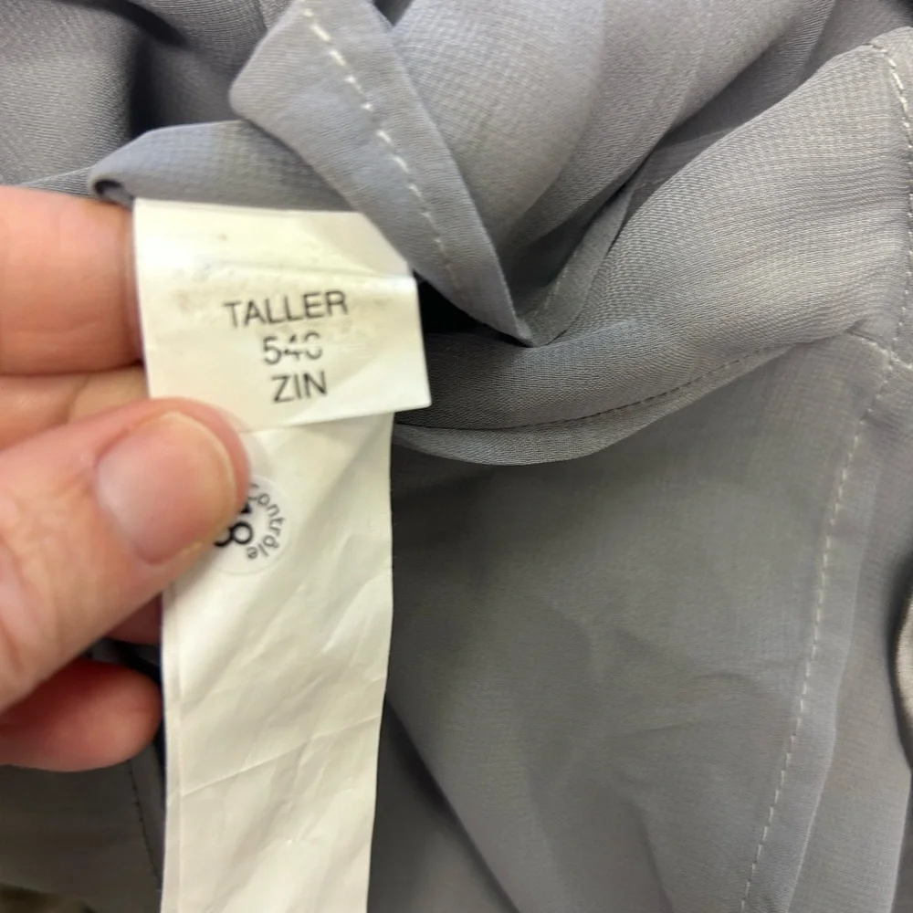 Zara Size‎ Large Gray Satin Effect Short Dress NWT